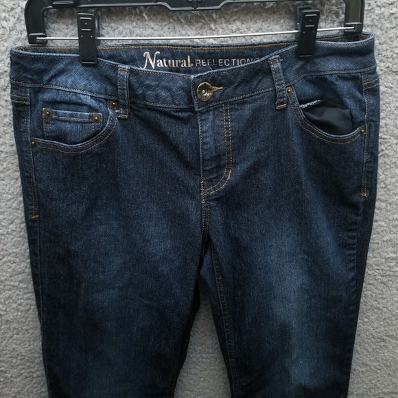 Natural Reflections Women's 4 Blue Bootcut Jeans 32.5" 30.75" 8.5" - Picture 2 of 11